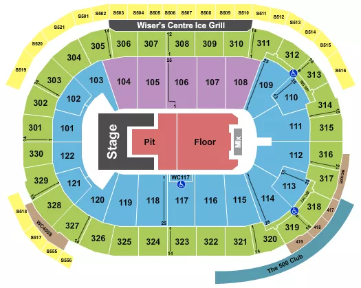 seating chart for Rogers Arena - Olivia Rodrigo - eventticketscenter.com