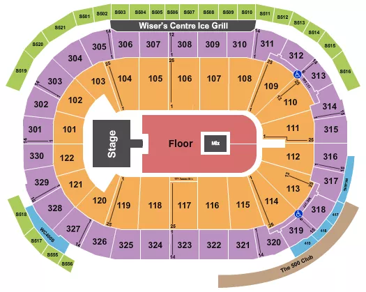 seating chart for Rogers Arena - Papa Roach - eventticketscenter.com