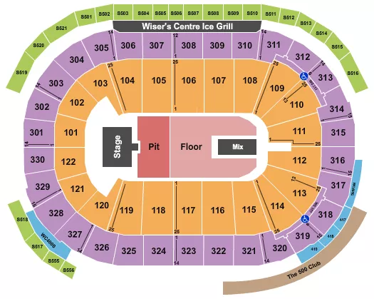 seating chart for Rogers Arena - Pearl Jam 1 - eventticketscenter.com