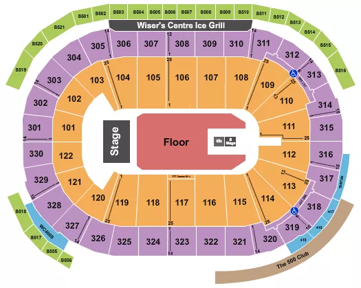 seating chart for Rogers Arena - Pentatonix - eventticketscenter.com