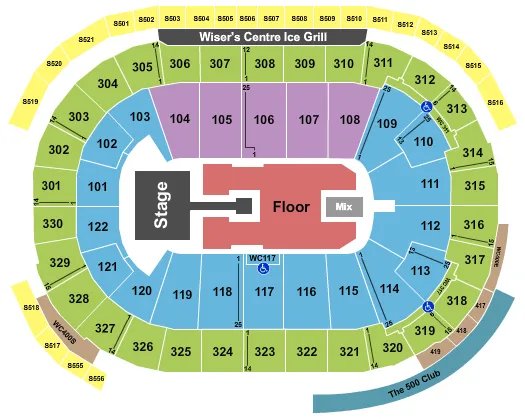 seating chart for Rogers Arena - Pink - eventticketscenter.com