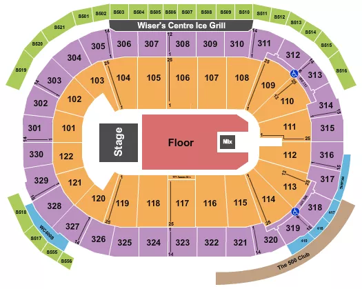 seating chart for Rogers Arena - Snoop Dog - eventticketscenter.com