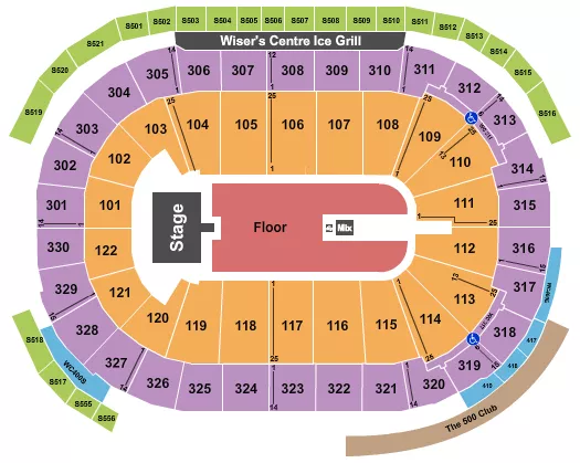 seating chart for Rogers Arena - Sum 41 - eventticketscenter.com