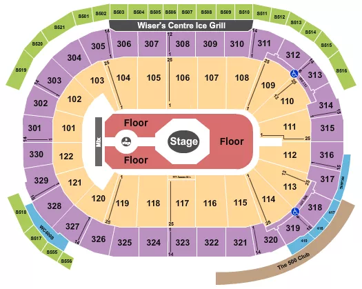 seating chart for Rogers Arena - Tame Impala - eventticketscenter.com