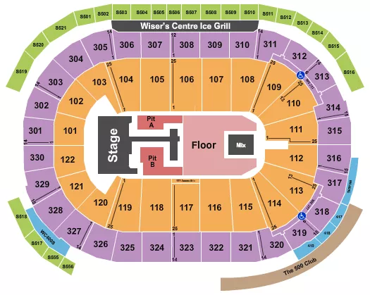 seating chart for Rogers Arena - Teddy Swims - eventticketscenter.com