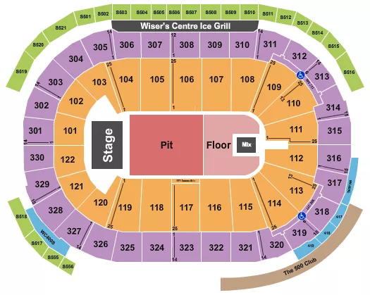 seating chart for Rogers Arena - The Strokes - eventticketscenter.com