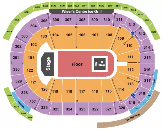 seating chart for Rogers Arena - Tyler The Creator - eventticketscenter.com