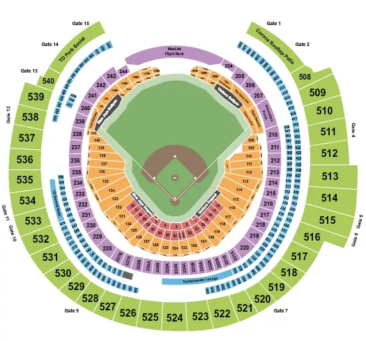 seating chart for Rogers Centre - Baseball - eventticketscenter.com