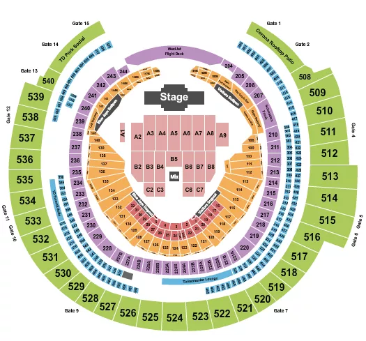 seating chart for Rogers Centre - Billy Joel - eventticketscenter.com