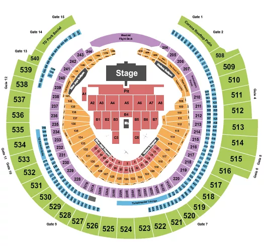 seating chart for Rogers Centre - Blink 182 - eventticketscenter.com