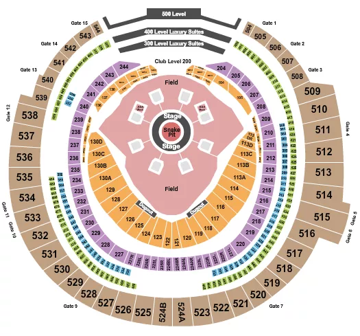 seating chart for Rogers Centre - Metallica - eventticketscenter.com