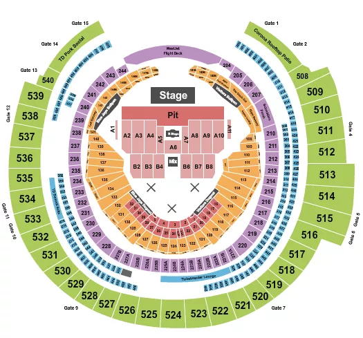 seating chart for Rogers Centre - My Chemical Romance - eventticketscenter.com