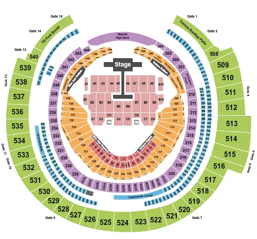 seating chart for Rogers Centre - Post Malone - eventticketscenter.com