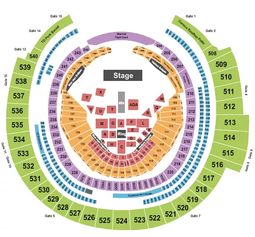 seating chart for Rogers Centre - WWE - eventticketscenter.com