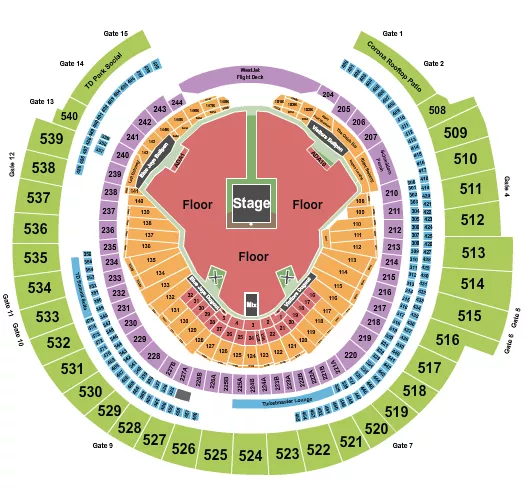 seating chart for Rogers Centre - Zach Bryan - eventticketscenter.com