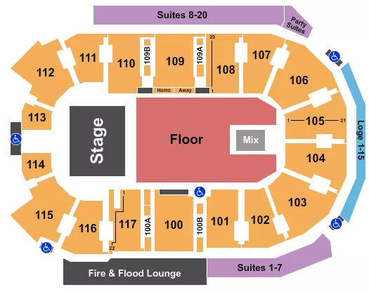 seating chart for Rogers Forum - Endstage 3 - eventticketscenter.com