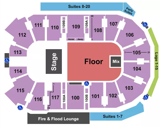 seating chart for Rogers Forum - Endstage Floor Pit - eventticketscenter.com