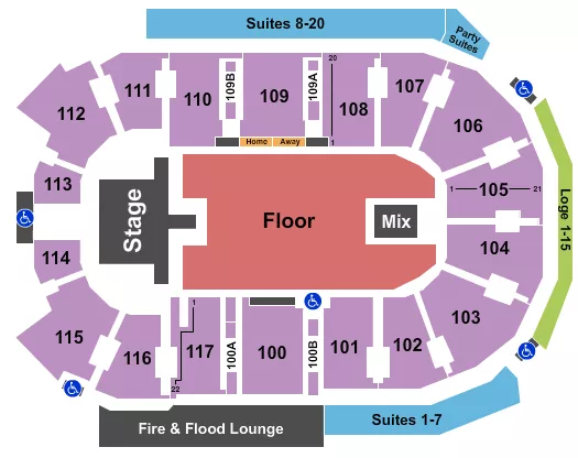 seating chart for Rogers Forum - Endstage RSV Flr/Catwalk - eventticketscenter.com