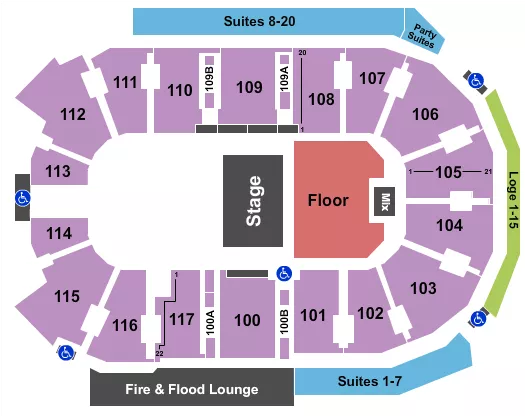 seating chart for Rogers Forum - Halfhouse 3 - eventticketscenter.com