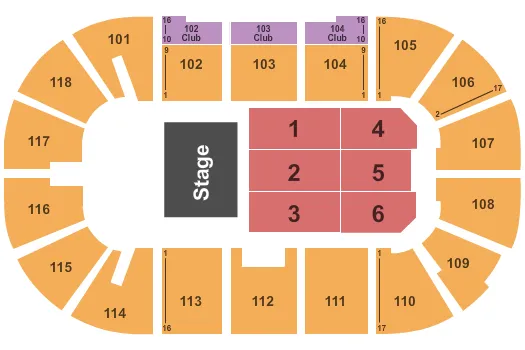 seating chart for Slush Puppie Place - Half House 3 - eventticketscenter.com