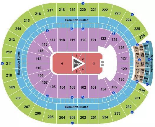 seating chart for Rogers Place - Center Stage - eventticketscenter.com