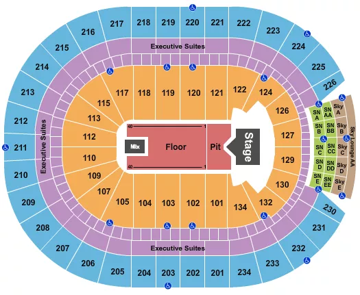 seating chart for Rogers Place - Cody Johnson - eventticketscenter.com