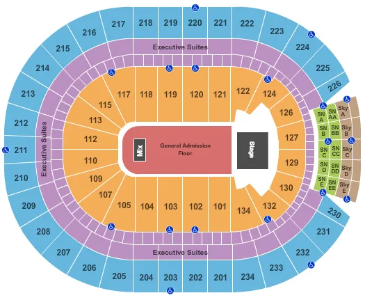seating chart for Rogers Place - End Stage GA - eventticketscenter.com