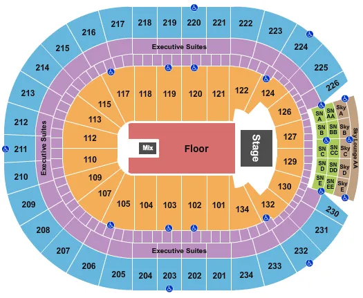 seating chart for Rogers Place - Endstage 2 - eventticketscenter.com