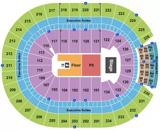 seating chart for Rogers Place - Endstage GA Pit - eventticketscenter.com