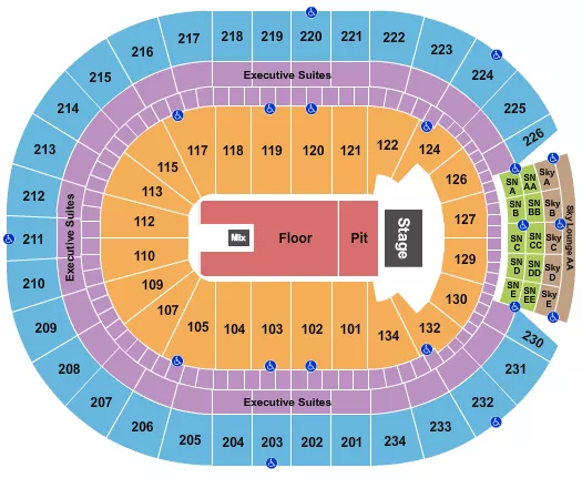 seating chart for Rogers Place - Endstage Pit & Floor - eventticketscenter.com