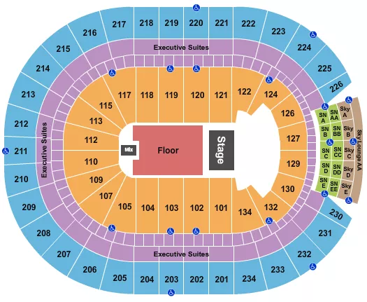 seating chart for Rogers Place - Endstage Reserved - eventticketscenter.com