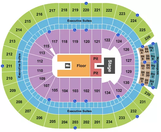 seating chart for Rogers Place - Luke Bryan - eventticketscenter.com