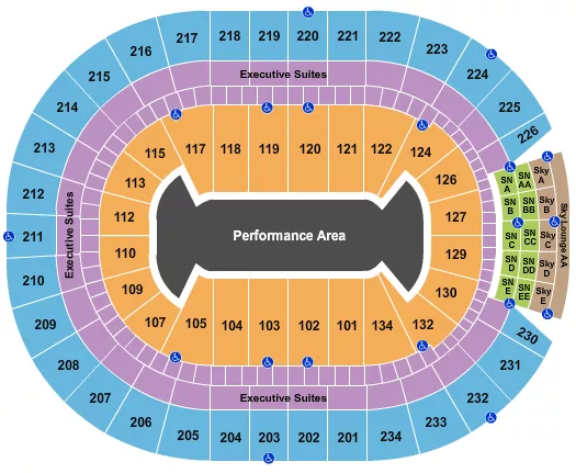seating chart for Rogers Place - Performance Area - eventticketscenter.com
