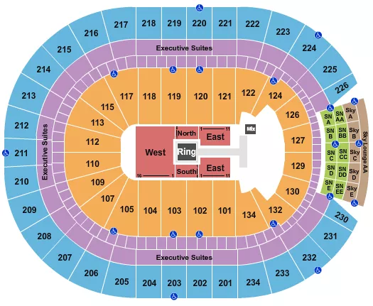 seating chart for Rogers Place - WWE - eventticketscenter.com