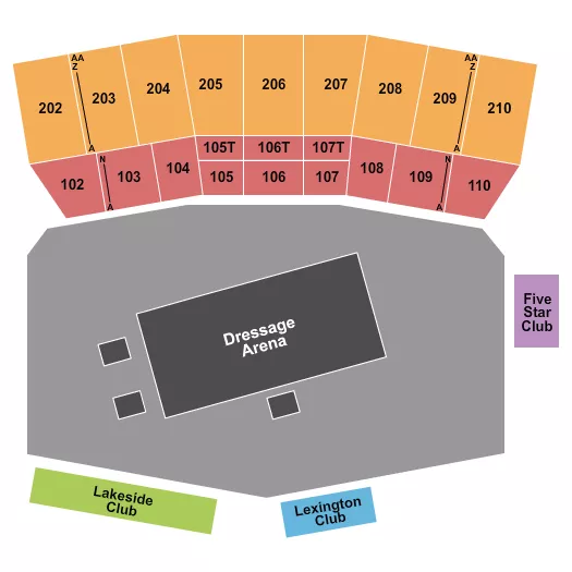 seating chart for Rolex Stadium at Kentucky Horse Park - Rolex Kentucky - eventticketscenter.com