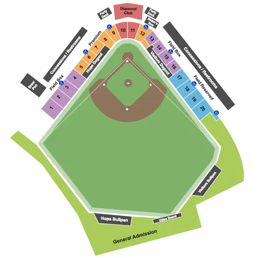 seating chart for Ron Tonkin Field - Baseball - eventticketscenter.com