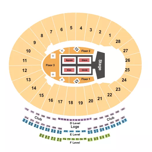 seating chart for Rose Bowl Stadium - Pasadena - Harry Styles - eventticketscenter.com