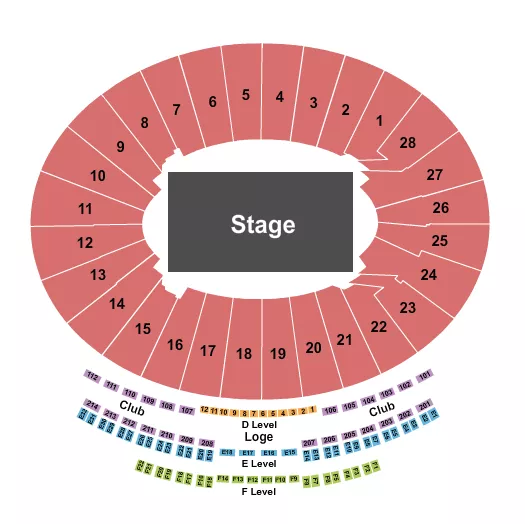 seating chart for Rose Bowl Stadium - Pasadena - The Weeknd - eventticketscenter.com