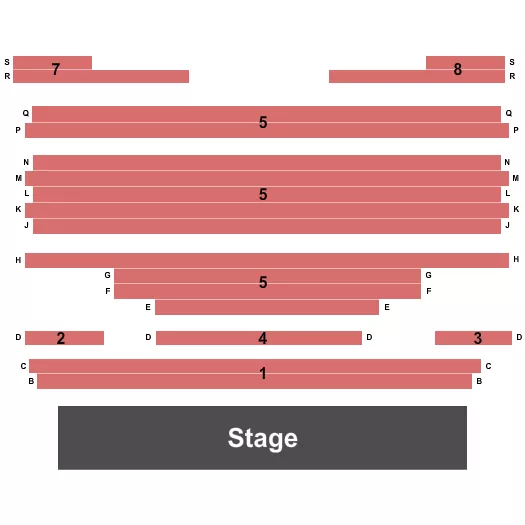 seating chart for Rose Center Theater - End Stage - eventticketscenter.com