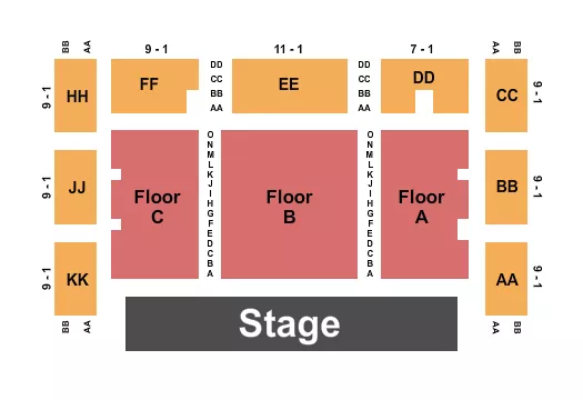 seating chart for Roseland Theater - Endstage - RSV - eventticketscenter.com