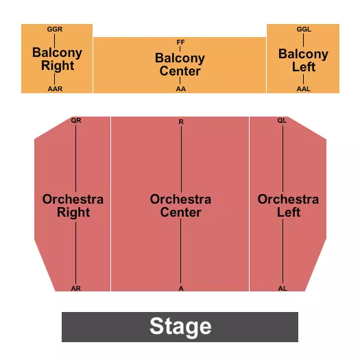 seating chart for Roswell Cultural Arts Center - Endstage - eventticketscenter.com