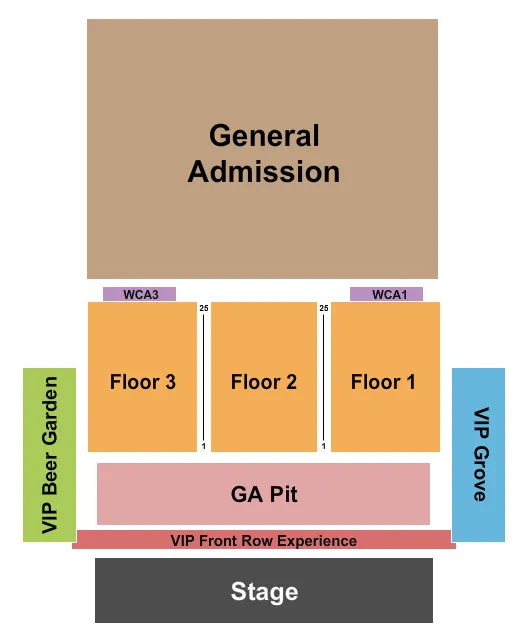 seating chart for Round Rock Amphitheater - Endstage GA Pit - eventticketscenter.com