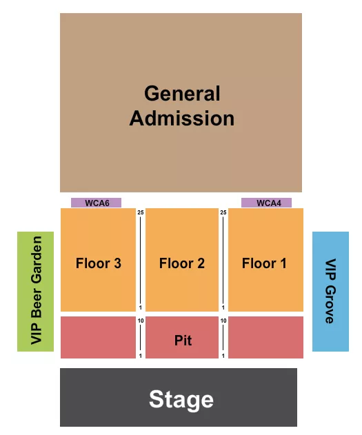 seating chart for Round Rock Amphitheater - Endstage Pit 2 - eventticketscenter.com