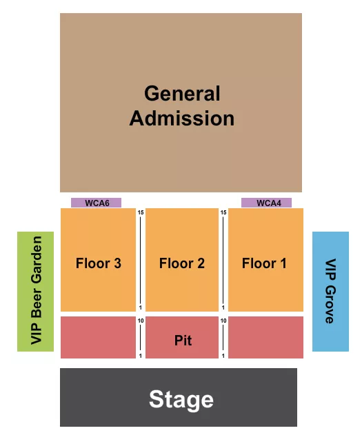 seating chart for Round Rock Amphitheater - Endstage Pit 3 - eventticketscenter.com