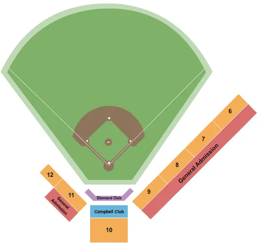 seating chart for Royal Athletic Park - Baseball - eventticketscenter.com