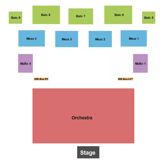 seating chart for Rudder Auditorium - Endstage 3 - eventticketscenter.com
