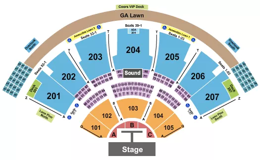 seating chart for Ruoff Music Center - Endstage with Catwalk - eventticketscenter.com