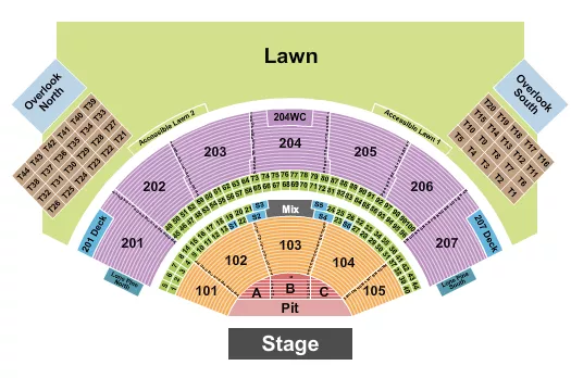seating chart for Ruoff Music Center - Endstage GA Pit 5 - eventticketscenter.com