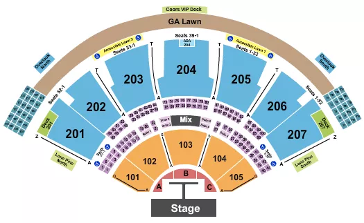 seating chart for Ruoff Music Center - Endstage with Catwalk - eventticketscenter.com