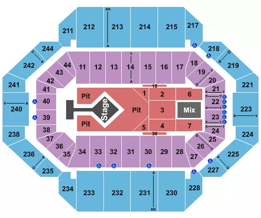 seating chart for Rupp Arena At Central Bank Center - Blink 182 - eventticketscenter.com
